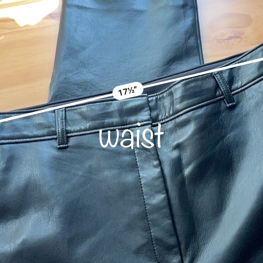 Aritzia Babaton Command Cropped Pant Faux Leather Soft sz 16 - Picture 4 of 8